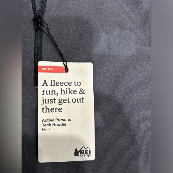 REI Co-op Men’s M Medium Active Pursuits Tech Hoodie Dark Grey NWT Jacket - Picture 9 of 15